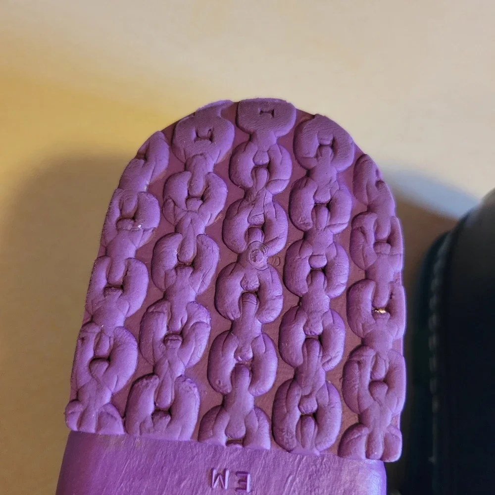 Rare VTG LL Bean Low Moc Duck Boots Sz 9 Teal Green Leather & Purple Maine Made